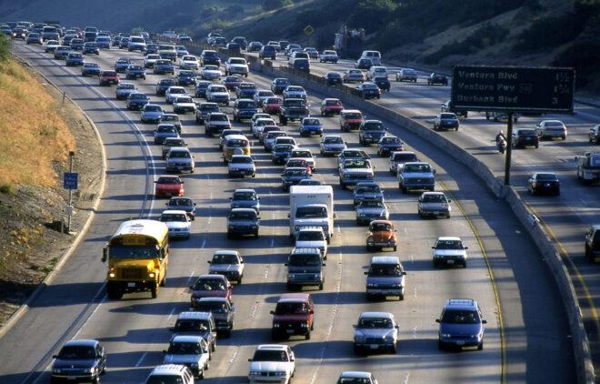 traffic on highway in Los Angeles
