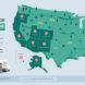 a map detailing the top ten states for off-grid living in the United States