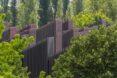 timber building surrounded by greenery