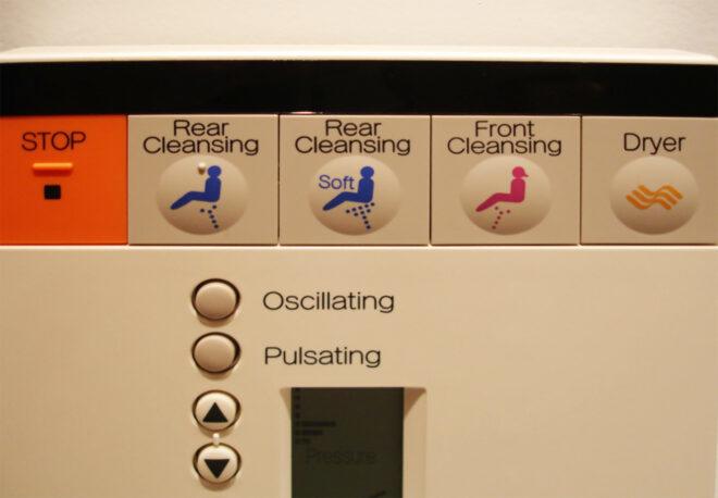 a bidet control panel
