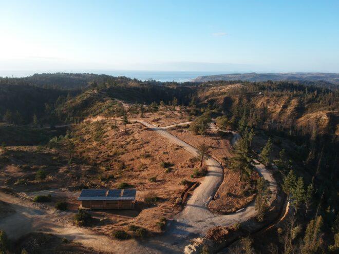 birdseye view of a rural plot of land