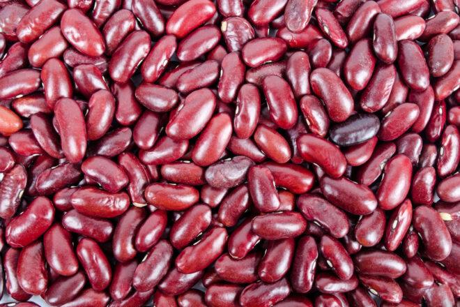 closeup of red kidney beans