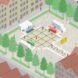 rendering of open-air market with grid layout
