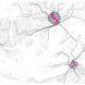 map of three markets in nearby neighborhoods