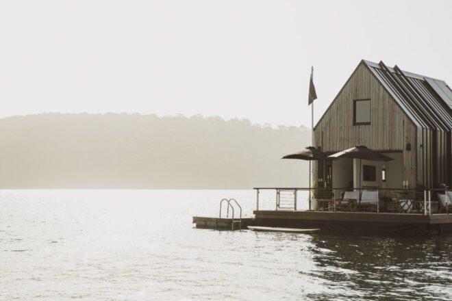 floating structure with large open-air deck