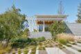 landscaped walkway leading up to modern home