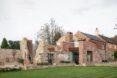 low lying brick structure with modern glass and metal features