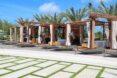 individual cabanas around a pool