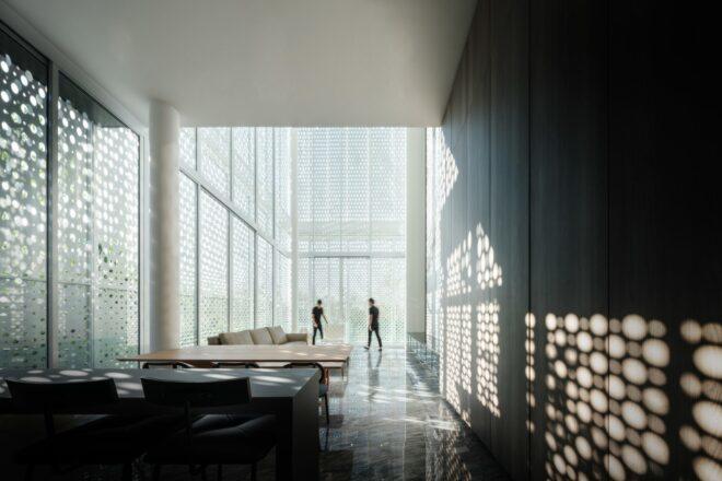 modern living space with an abundance of natural light
