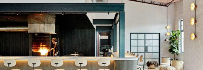 closeup of a bar area with stools