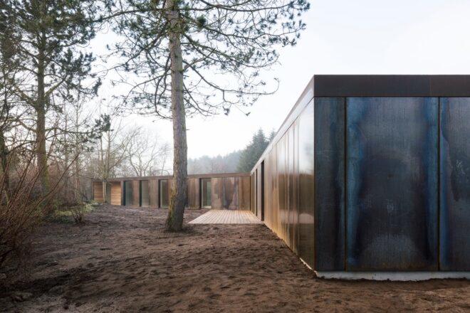 home clad in weathered steel