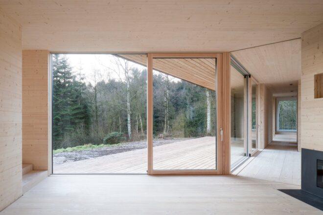 wall made out of floor-to-ceiling glass panels