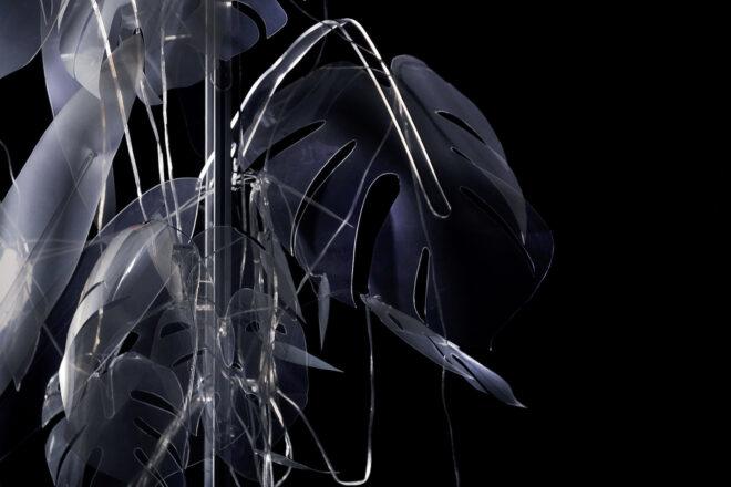 a closeup of the art piece with no lights