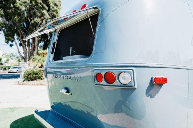 opened window on back of Airstream