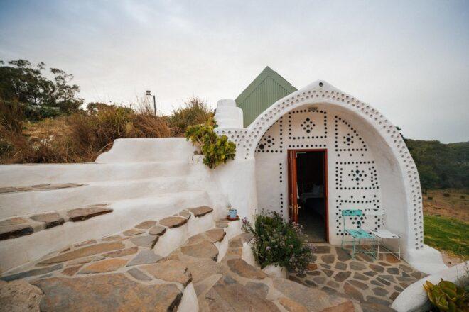 white domed structure with ornate doorway