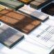 close-up of wood-plastic composite building material