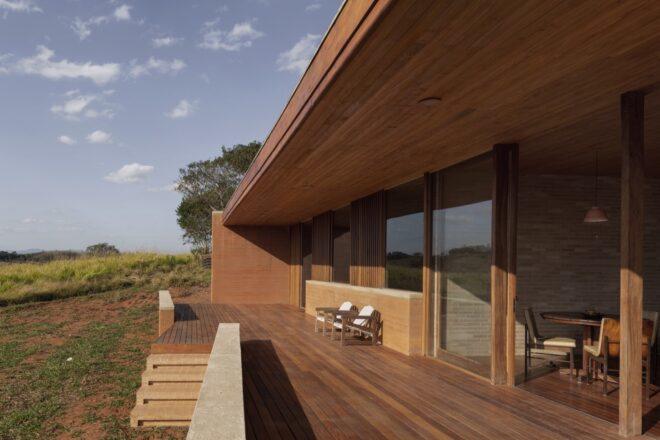small chairs on a wood deck