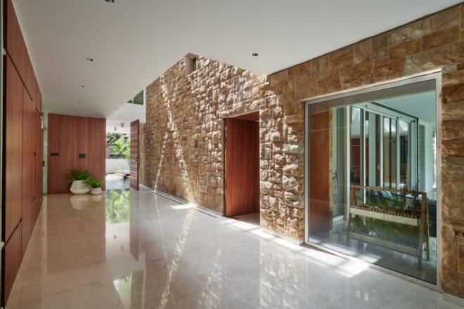 doorway made out of natural stone walls