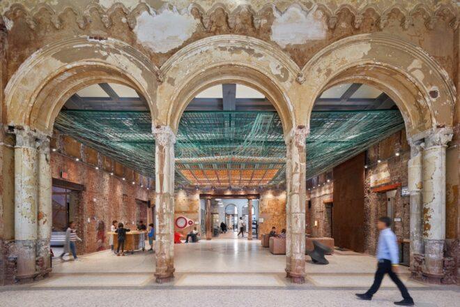 arched doorways leading into a museum
