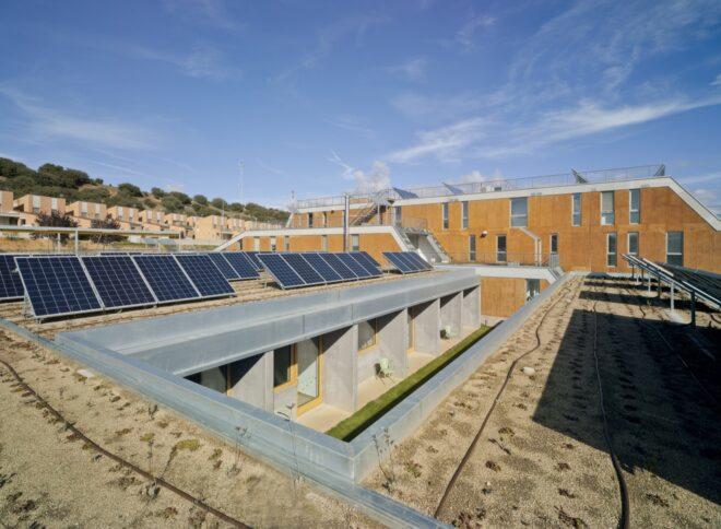rooftop covered in solar panels