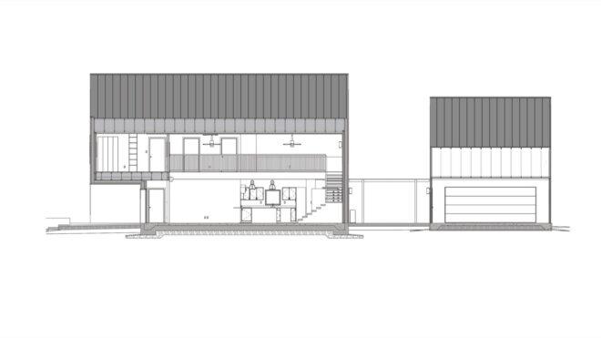 section view of a passive house