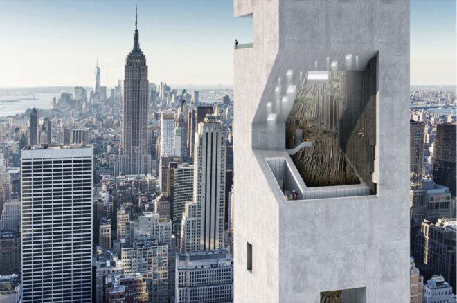 rendering of climbable skyscraper