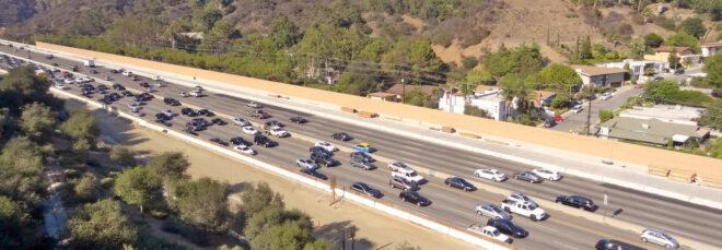 highway traffic in Los Angeles