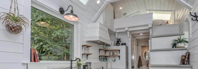 the interior of the Heritage tiny home