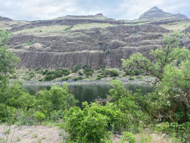 Snake River next to a mountain