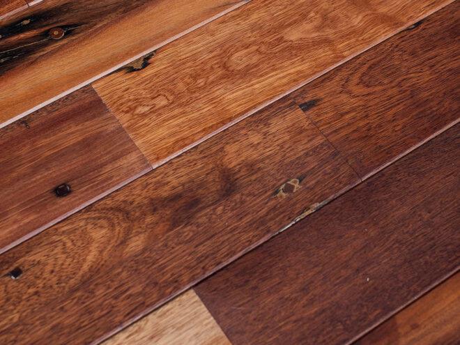 close-up of medium-toned wood floors