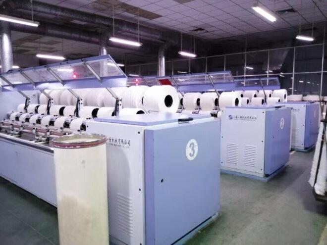 machines spinning yarn
