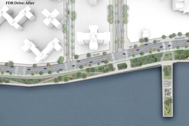 diagram of taxis on city street