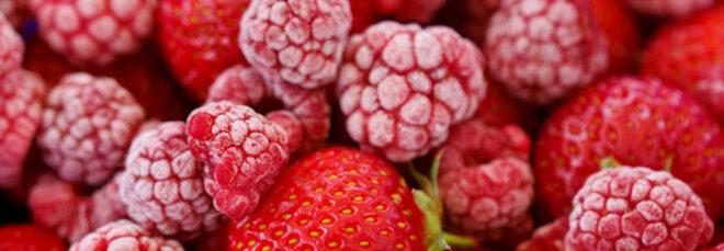 frozen raspberries and strawberries