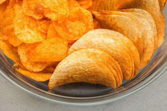 orange chips in bowl