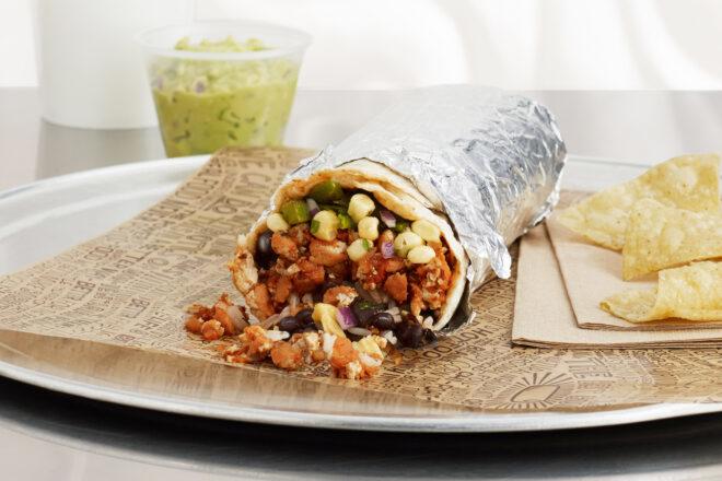 Chipotle sofritas vegan burrito