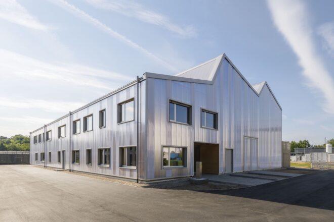 translucent building with sawtooth roof
