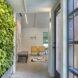 green wall in a hallway