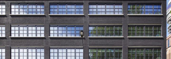 large black building with several windows