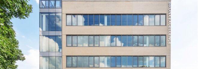 concrete and glass school building