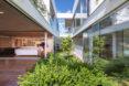central garden between two living spaces