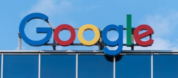 Google sign on building