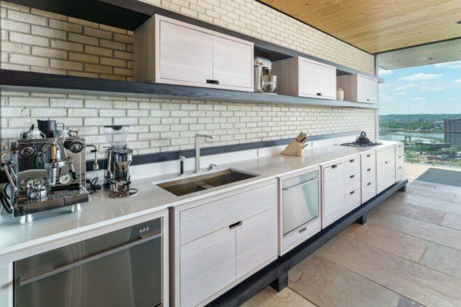 white kitchen with white subway tile backsplash