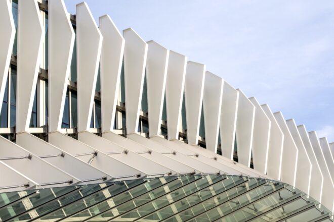 solar fins attached to a building