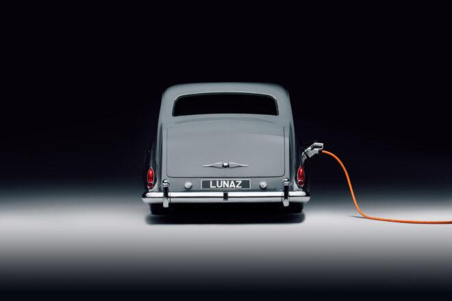 electric charger coming out of gray Rolls-Royce