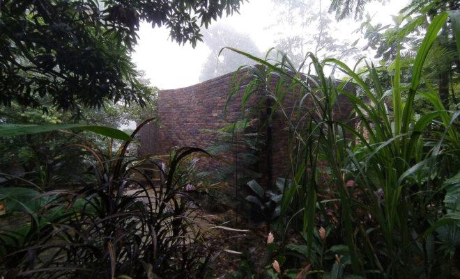 brick home surrounded by trees
