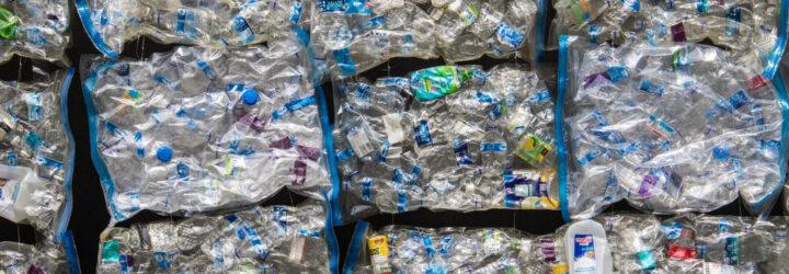 plastic containers in vacuum-sealed bags