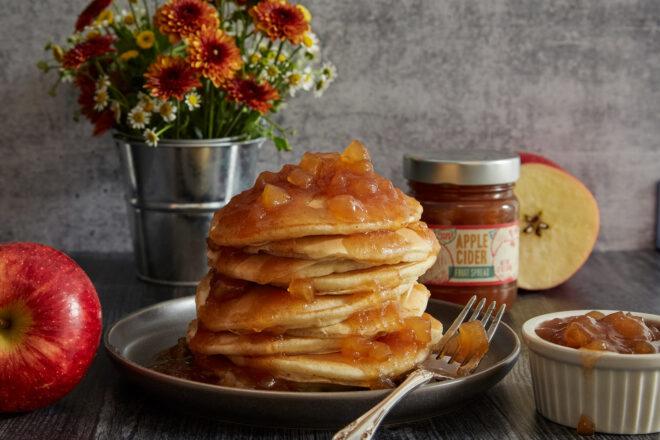 pancakes with apple cider jam