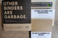 zero-waste school supplies on brown background