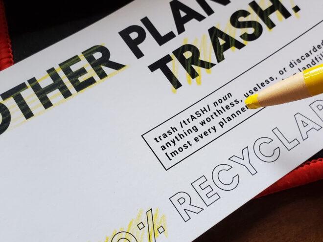 person using zero-waste highlighter