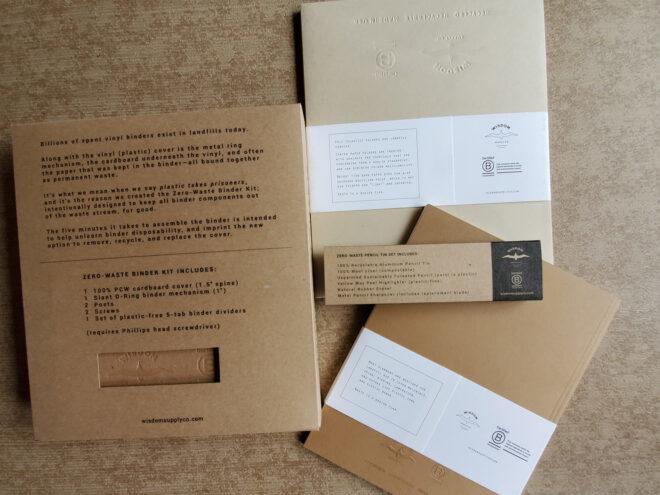 cardboard packaging for zero-waste school supplies